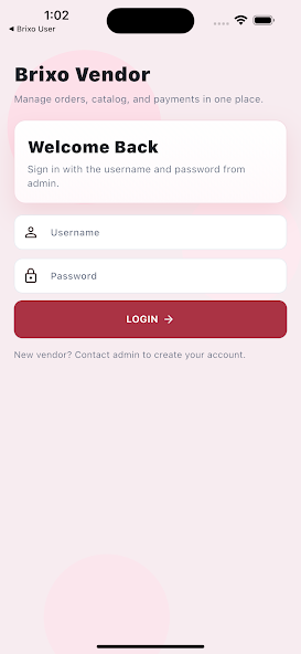 BRIXO Vendor App screenshot